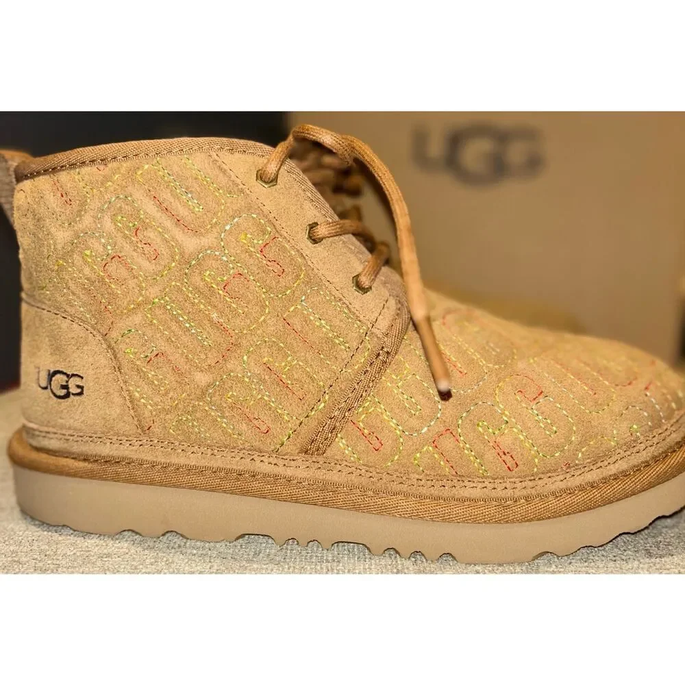 UGG Kids' Neumel II Graphic Stitch boots size 5